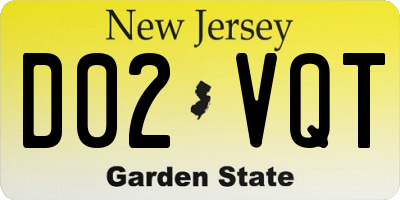 NJ license plate D02VQT