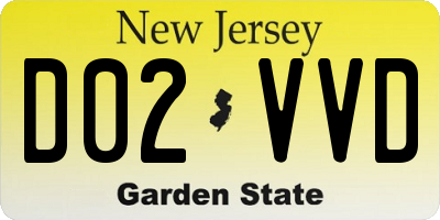 NJ license plate D02VVD