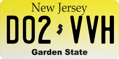 NJ license plate D02VVH