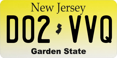 NJ license plate D02VVQ