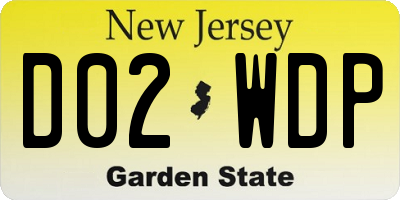 NJ license plate D02WDP
