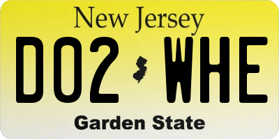 NJ license plate D02WHE