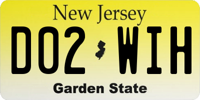 NJ license plate D02WIH