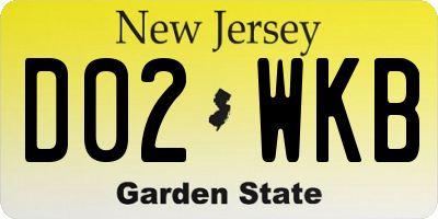 NJ license plate D02WKB