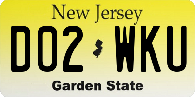 NJ license plate D02WKU