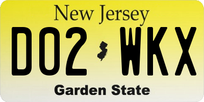 NJ license plate D02WKX