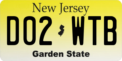 NJ license plate D02WTB