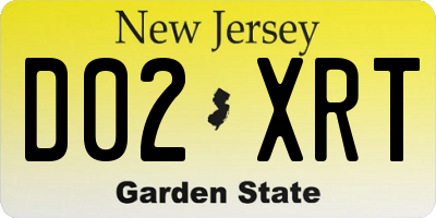 NJ license plate D02XRT