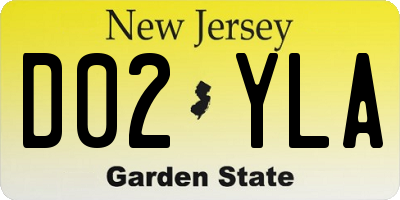 NJ license plate D02YLA