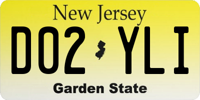 NJ license plate D02YLI