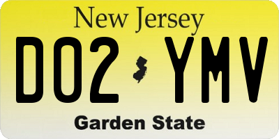 NJ license plate D02YMV