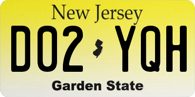 NJ license plate D02YQH