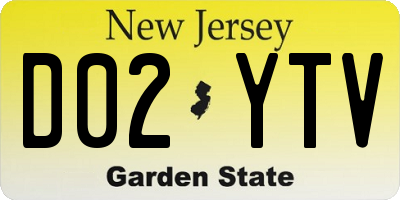 NJ license plate D02YTV