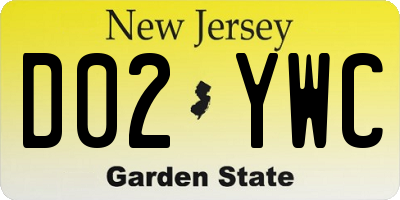 NJ license plate D02YWC