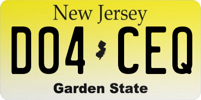 NJ license plate D04CEQ