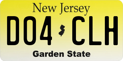 NJ license plate D04CLH