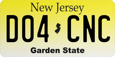 NJ license plate D04CNC