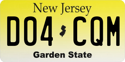 NJ license plate D04CQM