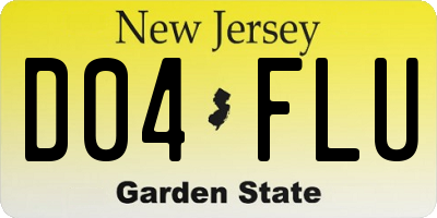 NJ license plate D04FLU