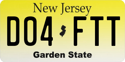 NJ license plate D04FTT