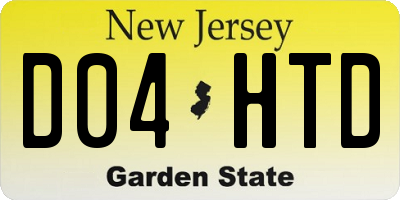 NJ license plate D04HTD