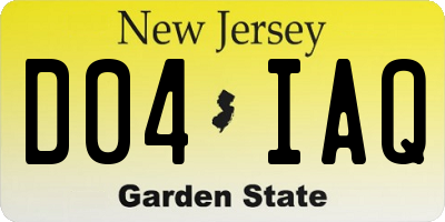 NJ license plate D04IAQ