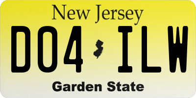 NJ license plate D04ILW
