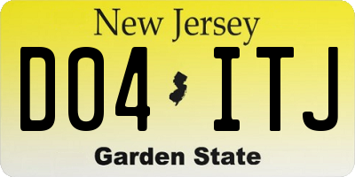 NJ license plate D04ITJ