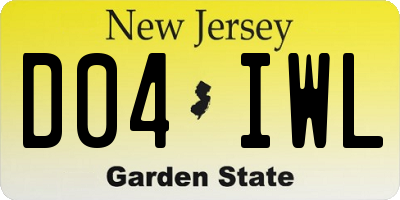 NJ license plate D04IWL