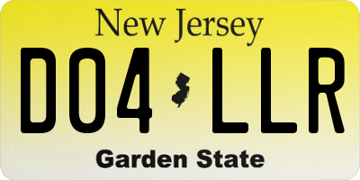 NJ license plate D04LLR