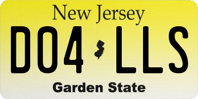 NJ license plate D04LLS