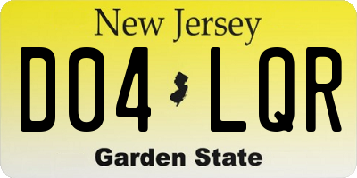 NJ license plate D04LQR