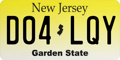 NJ license plate D04LQY