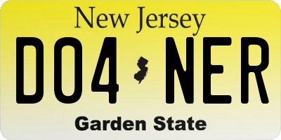 NJ license plate D04NER