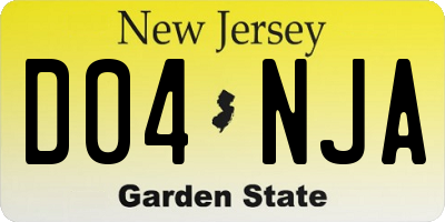 NJ license plate D04NJA