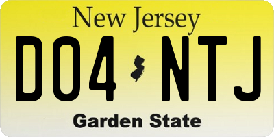 NJ license plate D04NTJ