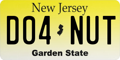 NJ license plate D04NUT