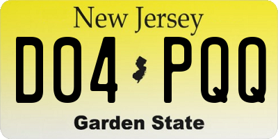 NJ license plate D04PQQ