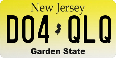 NJ license plate D04QLQ