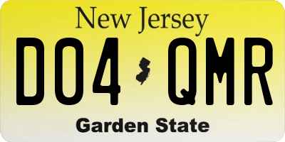 NJ license plate D04QMR