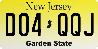 NJ license plate D04QQJ