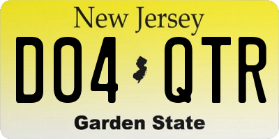 NJ license plate D04QTR