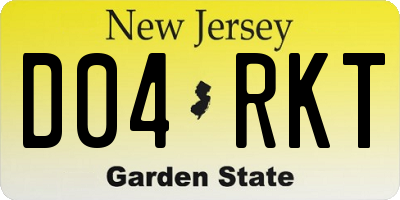 NJ license plate D04RKT