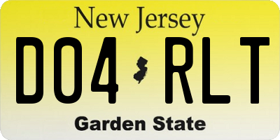 NJ license plate D04RLT