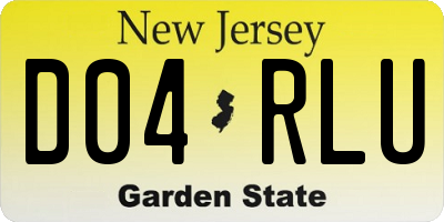 NJ license plate D04RLU