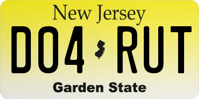 NJ license plate D04RUT