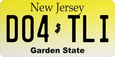 NJ license plate D04TLI