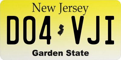 NJ license plate D04VJI