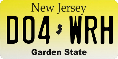 NJ license plate D04WRH