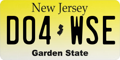 NJ license plate D04WSE